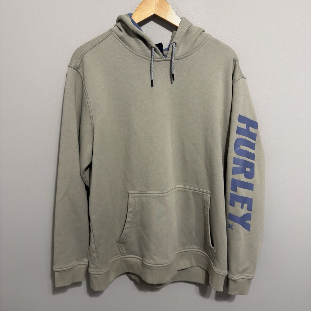 Hurley Hoodie Sweatshirt Size 2XL Surf Co Logo Sleeve Spellout